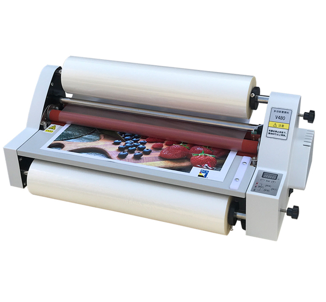 V-480 A2 450mm Cold and Hot Desktop Economic Roll Laminator Laminate Machine With Factory Price