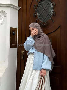 高品質液体プレミアムジャージー液体ヒジャーブ固体イスラム教徒の女性のための滑らかな - Product Image 4