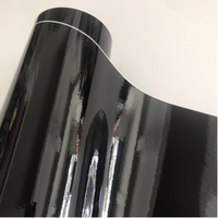 Envoltura de vinilo de coche autoadhesiva negra brillante de PVC para plotter de corte de vinilo pegatina de envoltura de coche