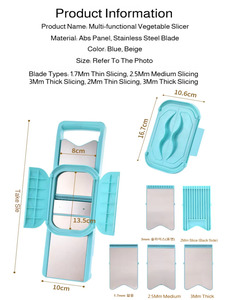 Éminceur multifonctionnel, outil de cuisine, râpe, trancheuse, râpe à pommes de terre, éminceur multifonctionnel à double porte, râpe - Product Image 6