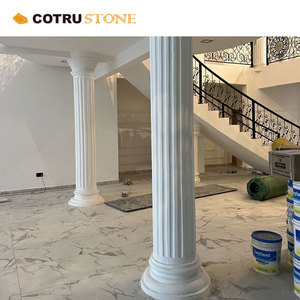 Cột đá cẩm thạch màu Xám và trắng, cột Roma phong cách cổ điển, sảnh trong nhà cột đá chạm khắc tuyệt đẹp - Product Image 4