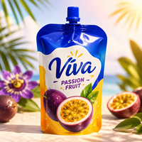 Sachets Doypack personnalisables avec bec verseur, qualité alimentaire, pour jus de noix de coco, jus de litchi et autres jus de fruits mélangés