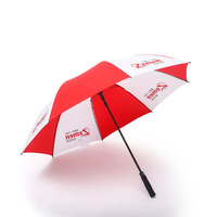 Supplier Payung Promosi Kustom Inovatif Grosir 30 Inch Besar Tahan Angin Cetak Sablon Panel Merah Putih