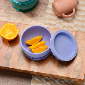 Tazón de Silicona para Bebé, Apto para Microondas y Lavavajillas, Grado Alimenticio, Libre de BPA, Reutilizable, Redondo, para Niños Pequeños, con Tapa - Product Image 3