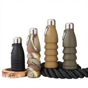 Nouvelle bouteille d'eau portable en silicone de qualité alimentaire pour le sport, le camping, tasse pliable à boire directement - Product Image 1