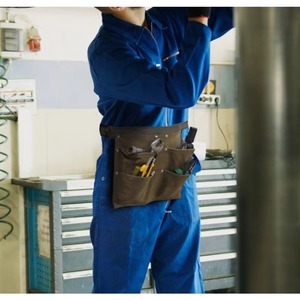 Free sample Canvas Waist Tool Apron <b>Gardening</b> Tools <b>Belt</b> Bags Garden Tool Apron Organizer With 6 Pockets,2 Hammer - Product Image 5