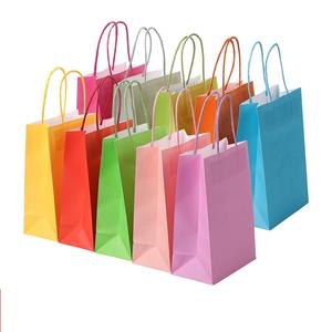 จุดสีทึบถุงกระดาษคราฟท์มือถือถุงใส่กาแฟนมชาถุงช้อปปิ้งของขวัญสี - Product Image 2