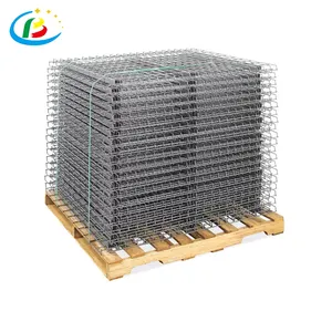 Customized Visible Durable Zinc Coating Metal Q235 Steel Heavy Duty Shelves Wire Mesh Decking Collapsible Box Pallet