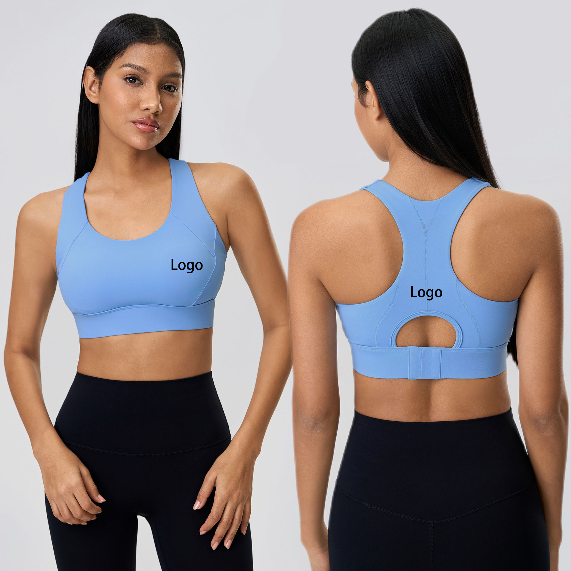 Women's High-Intensity Running Underwear Quick-Drying Fitness Sports Wear with Breathable Push-Up Yoga Bra Shockproof
