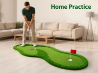 Gazon artificiel portable professionnel 1mx3m pour putting green extérieur, mini-golf