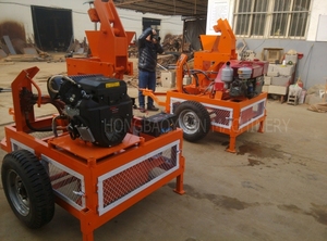 Giá tốt nhất thủy lực Interlock gạch khuôn lồng vào nhau đất sét <span class=keywords><strong>interlocking</strong></span> gạch Máy làm M7 DIESEL làm việc với bánh xe - Product Image 6