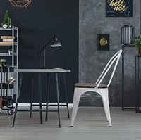 Chaise de style industriel pour jardin, ferme, restaurant, café, vintage, rétro, en métal, Silla Tolix, chaises de salle à manger