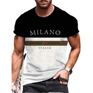 T-shirts tendance décontractés pour hommes grandes tailles, 100 % polyester tissé, imprimé numérique, jaune vert animal, respirant, séchage rapide - Product Image 4