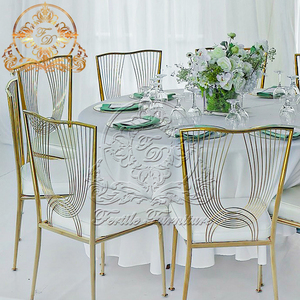 Trang trí nội thất vàng sang trọng tiệc ghế Stackable đám cưới kim loại - Product Image 3