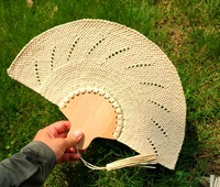 Élégantes décorations de mariage bohèmes vintage, éventails en paille tissés avec manche en bois personnalisés, souvenirs uniques pour demoiselles d'honneur, nouveauté
