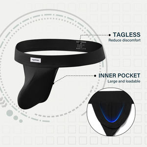 AK Caleçon <span class=keywords><strong>Homme</strong></span> en Viscose de Bambou et Soie, <span class=keywords><strong>Drôle</strong></span> et Sexy, Slip <span class=keywords><strong>String</strong></span> sans Bande Arrière avec Poche pour Hommes - Product Image 6