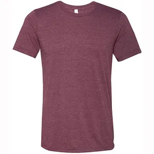 Custom Men'S Heather Color Polyester Rayon Cotton Tri Blend T Shirt Poly Triblend Blank Tri-Blend t shirt men