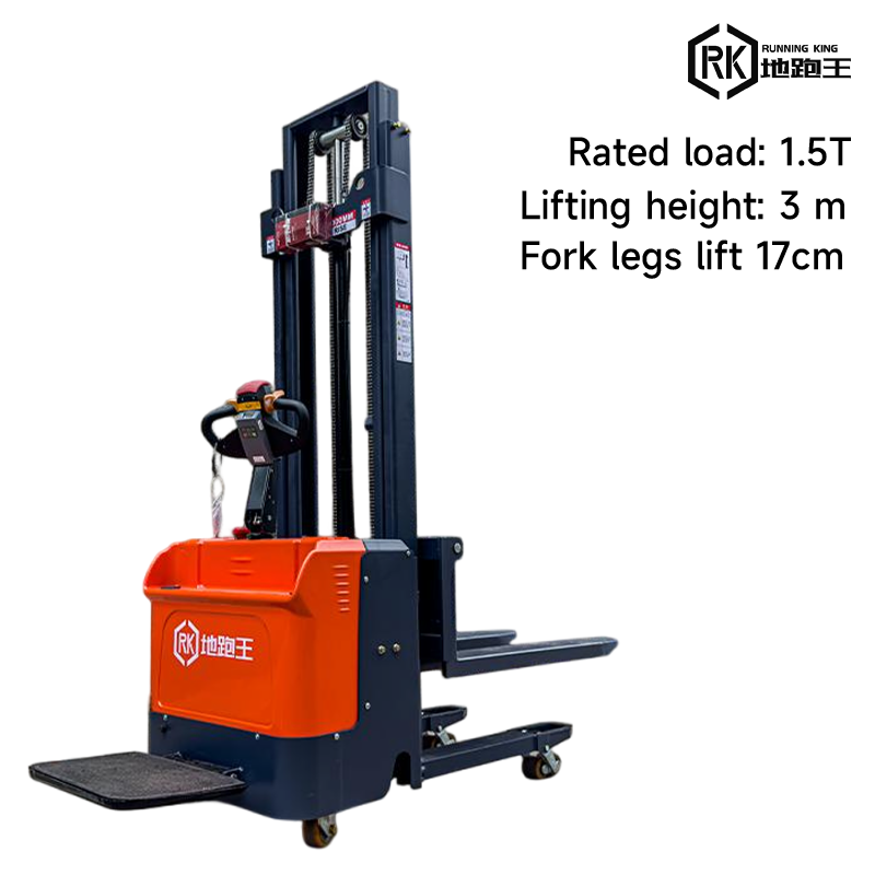 Electric Double Lift Stacker Outdoor Warehouse Logistic 1.5 Ton Pallet ...