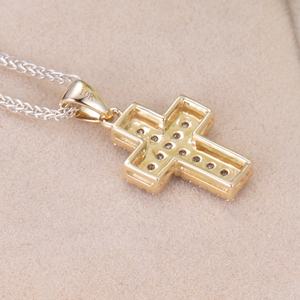 Messi Jewelry 10k <b>Gold</b> <b>Cross</b> Lab Diamond Pendant DEF Color Yellow <b>Gold</b> Fashion Jewelry Gift - Product Image 5