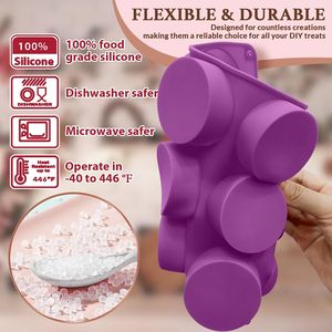Moule à chocolat en silicone de qualité alimentaire, non toxique, écologique, réutilisable, résistant à la chaleur, antiadhésif, personnalisé, en forme de pièce de monnaie - Product Image 5