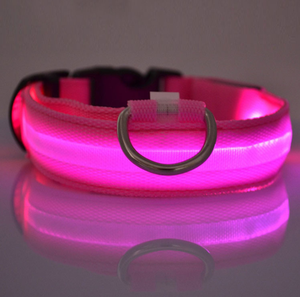 Collier LED lumineux en Nylon pour chien, ajustable, lumineux, clignotant, brille dans la nuit, pour la sécurité de votre animal de compagnie, adapté au chiot, laisse également disponible en plusieurs couleurs - Product Image 3