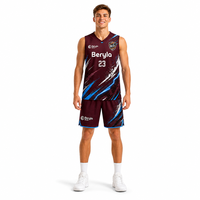 Camiseta de Baloncesto Beryla Personalizada, Unisex, Estilo Hip Hop, Sublimada, Sin Mangas, Tallas Grandes, Secado Rápido, Transpirable, Venta al Por Mayor