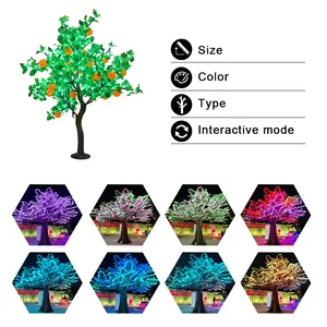 IP65 Outdoor LED Cherry Blossom Tree Lamp 24V 110V 220V Christmas Decoration In Pink Red Green And Blue Light For Garden