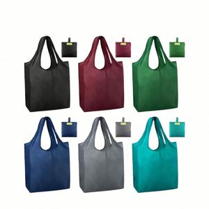 Factory Price Eco-Friendly Supermarket Grocery <b>Large</b> Lift Reusable Ripstop Polyester Reusable Shopping Folding Bag - Product Image 1