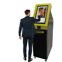 Kiosque interactif de point de vente en gros en libre-service avec fonction de dépose d'espèces, distributeur automatique de billets, accepteur de paiement par pièces et billets, changeur de monnaie et imprimante A4