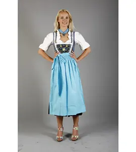 Lange Traditionele Katoen Dirndl Jurk Voor Duitse Vrouwen Met Korte Mouwen/Custom Dirndl Jurk/Duitse Dirndl Jurk