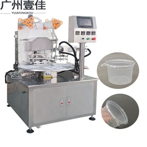 Volautomatische Draaitafelbak <span class=keywords><strong>Plastic</strong></span> Doos Sashimi Verpakking Sluitmachine