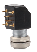 Douille coude en acier inoxydable, pour circuit imprimé avec connecteur de deux écrous