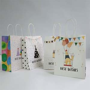 Bolsas de Regalo de Papel de Lujo de 22*11*27cm con Asas para Fiestas, con Mensaje de Mejores Deseos - Product Image 3