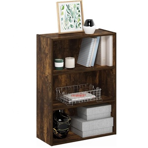 Bibliothèque à étagère ouverte à 3 niveaux <span class=keywords><strong>de</strong></span> Style campagnard Table d'étagère en bois rustique pour cuisine salon <span class=keywords><strong>espace</strong></span> <span class=keywords><strong>de</strong></span> rangement pour vêtements outils - Product Image 1