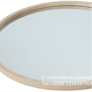 Bán Buôn Giá Rẻ Gỗ Sồi Nhìn Lớn Khung Gỗ Vòng Gương 80 Cm 90 Cm Kính Gương Tường Vòng Tròn Gương - Product Image 3
