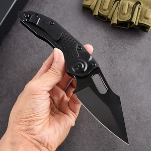 Couteau de poche pliant personnalisable OEM de qualité supérieure pour le camping, lame en acier inoxydable 3CR13 ultra-affûtée, pointe tombante, G10, 21 cm - Product Image 6