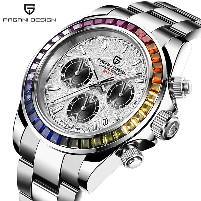 Pagani Design 1644 Super Quality New Style Man Quartz Watch Original 304L Steel Band Chronograph Classic Colorful Business Watch