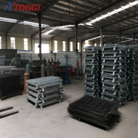 Cage à palettes en acier pliable robuste avec une capacité de 800 kg pour le stockage en entrepôt industriel