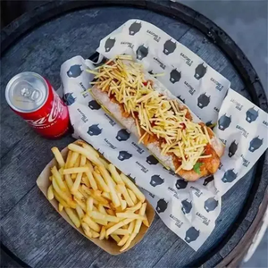Papier d'emballage pour hamburgers et poulet frit, résistant à la graisse, de qualité alimentaire, écologique, taille personnalisée, impression de logo, résistant à l'huile - Product Image 2