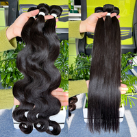 Extensions de cheveux ondulés 100% naturels brésiliens non-Remy, cuticules alignées, vente en gros, pas cher, 1 pièce, perruques de 10 à 40 pouces, tissage de cheveux