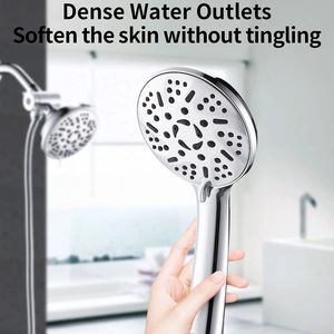 Pomme <span class=keywords><strong>de</strong></span> douche multifonctionnelle encastrée <span class=keywords><strong>de</strong></span> style américain ABS, 9 fonctions, pomme <span class=keywords><strong>de</strong></span> douche à main pressurisée - Product Image 3