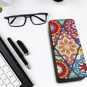 DIY diamante pintura gafas caso <span class=keywords><strong>Mandala</strong></span> 5d forma especial taladro diamante pintura gafas caja de almacenamiento - Product Image 4
