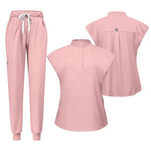 Seragam Dokter Rumah Sakit, Baju Scrub Medis, Set Scrub Lengan Pendek Atasan Celana Wanita Perawat Bahan Rayon, Promo! - Product Image 5