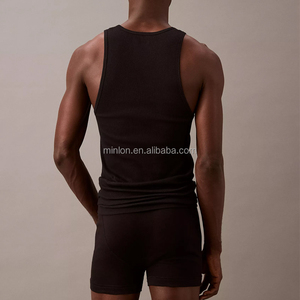 <span class=keywords><strong>Canotta</strong></span> da <span class=keywords><strong>uomo</strong></span> classica in cotone tinta unita per il Fitness essenziali canottiera da <span class=keywords><strong>uomo</strong></span> vestibilità regolare canottiera da <span class=keywords><strong>uomo</strong></span> 2*1 <span class=keywords><strong>canotta</strong></span> a coste - Product Image 4
