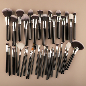 HMU OEM ODM Manufacturer Competitive Price Best Quality Professional Makeup Brush Beauty <strong>Tools</strong> 40 Pcs Black Makeup Brushes Set - Product Image 1