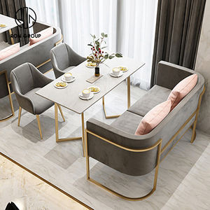 Restaurante Mármol Café Cafetería Juego de mesa Sofá Muebles Cabina Asientos para restaurante - Product Image 3