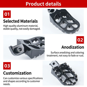 Pedales Anchos Antideslizantes de Aluminio Aeroespacial CNC OEM, Personalizados, Ligeros y con Diseño Hueco para Suzuki <span class=keywords><strong>V</strong></span>-<span class=keywords><strong>Strom</strong></span> <span class=keywords><strong>650</strong></span> 1050 XT Advent - Product Image 2