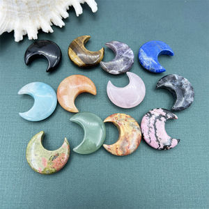 Nouveauté Labradorite bleue brillante polie sculptée cabochons ronds en pierre de palmier Labradorite naturelle cristal pierres lâches à vendre - Product Image 6