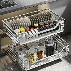Exclusive Under Sink Bathroom Sliding Pull Out Spice Rack Cabinet Organizer Slide Out Cabinets Under Sink Storage <strong>Organiser</strong> - Product Image 2