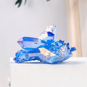 Natural <strong>Quartz</strong> Gemstone Raw Stone Decoration Piece Crystals Clear <strong>Quartz</strong> Cluster With Laser AB Color Plating Mineral Specimens - Product Image 2